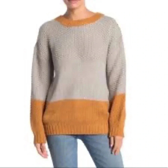 Elodie color block crew neck sweater Small - Picture 2 of 7